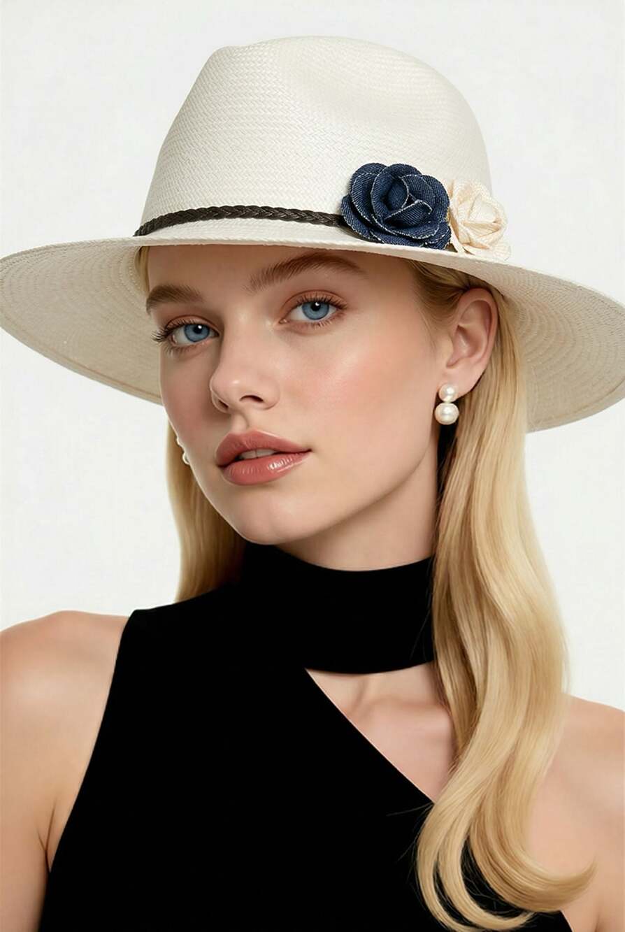 Terra White Panama Hat/Handwoven Hat made with Toquilla Straw/Fino/Fine Quality/